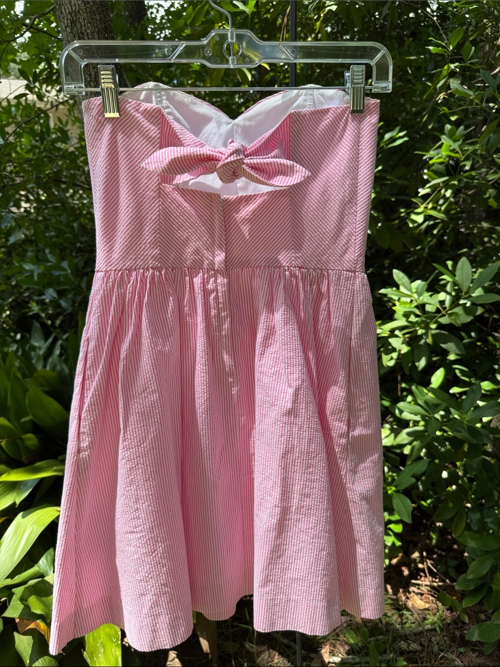 Lilly Pulitzer Pink Striped Strapless Dress - Picture 3 of 6